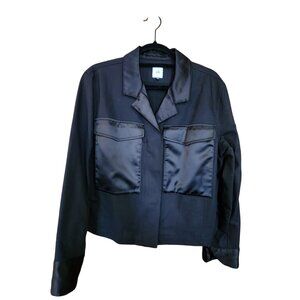 Cabi Back In Black Moto Jacket w/ Satin Collar sz M Style 3552